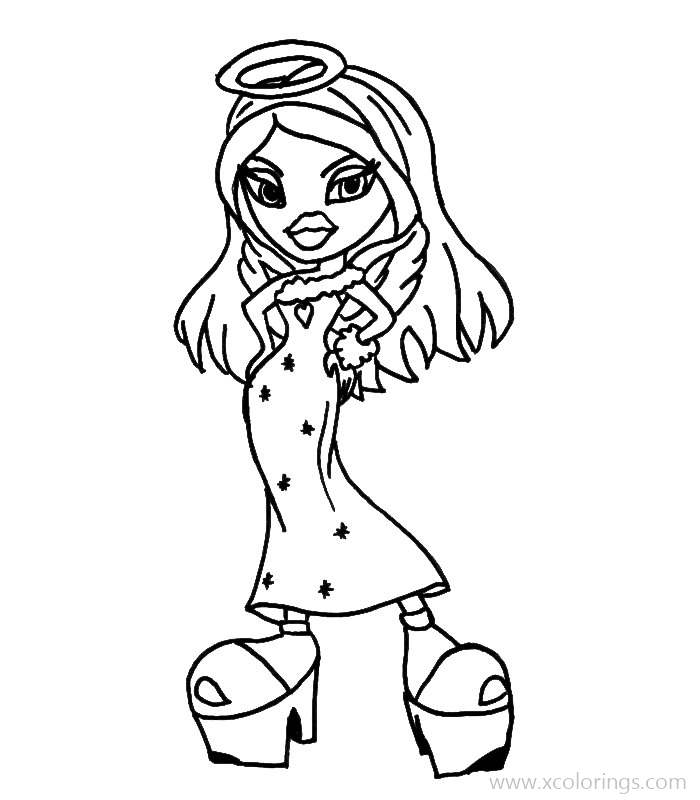 Free Bratz Angel Coloring Pages printable