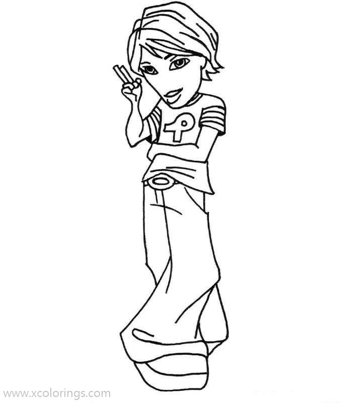 Free Bratz Boys Coloring Pages Bryce printable