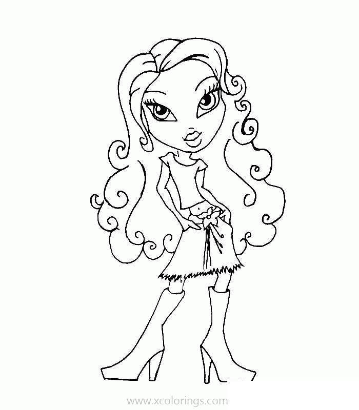 Free Bratz Coloring Pages Character Cloe printable
