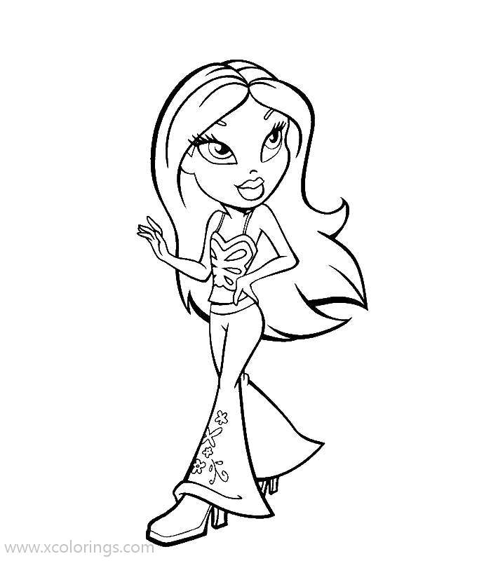 Free Bratz Coloring Pages Cloe Loves Soccer printable