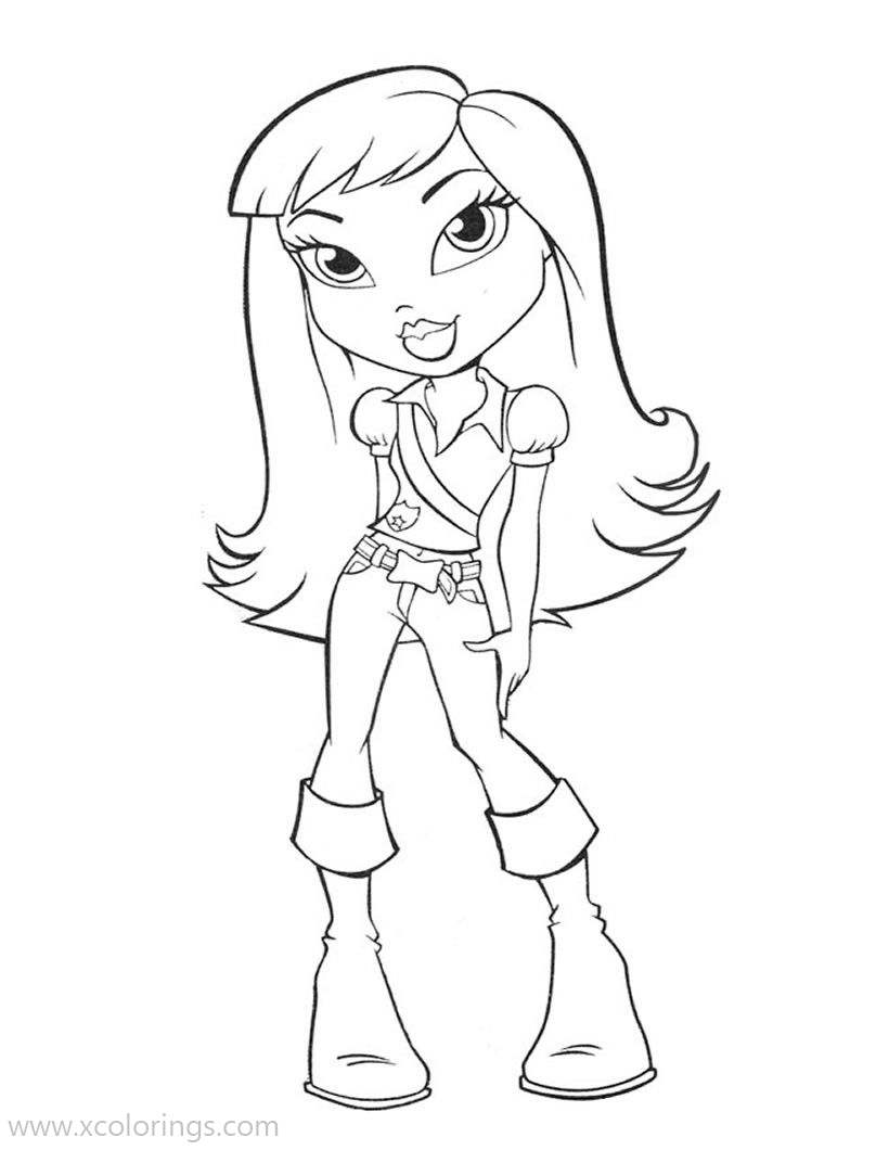 Free Bratz Coloring Pages Cole the Angel printable