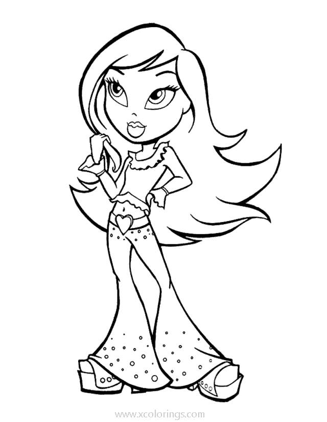 Free Bratz Coloring Pages Dolls printable