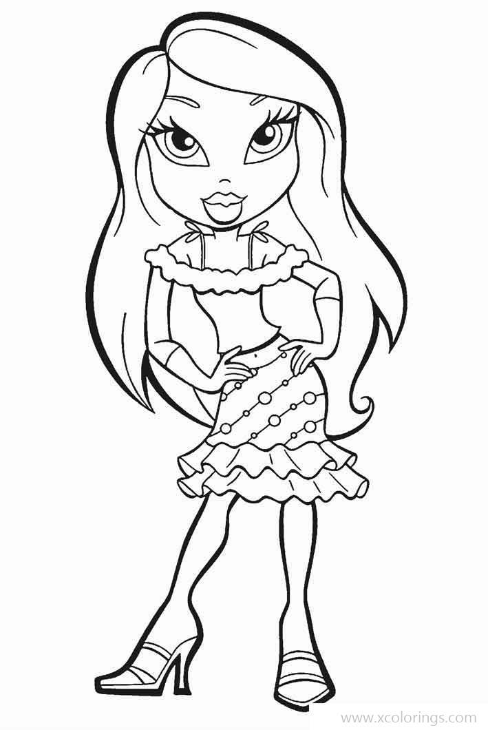 Free Bratz Doll Coloring-Pages Cole printable