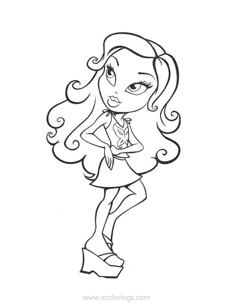 Free Bratz Dolls Coloring Pages for Girl printable