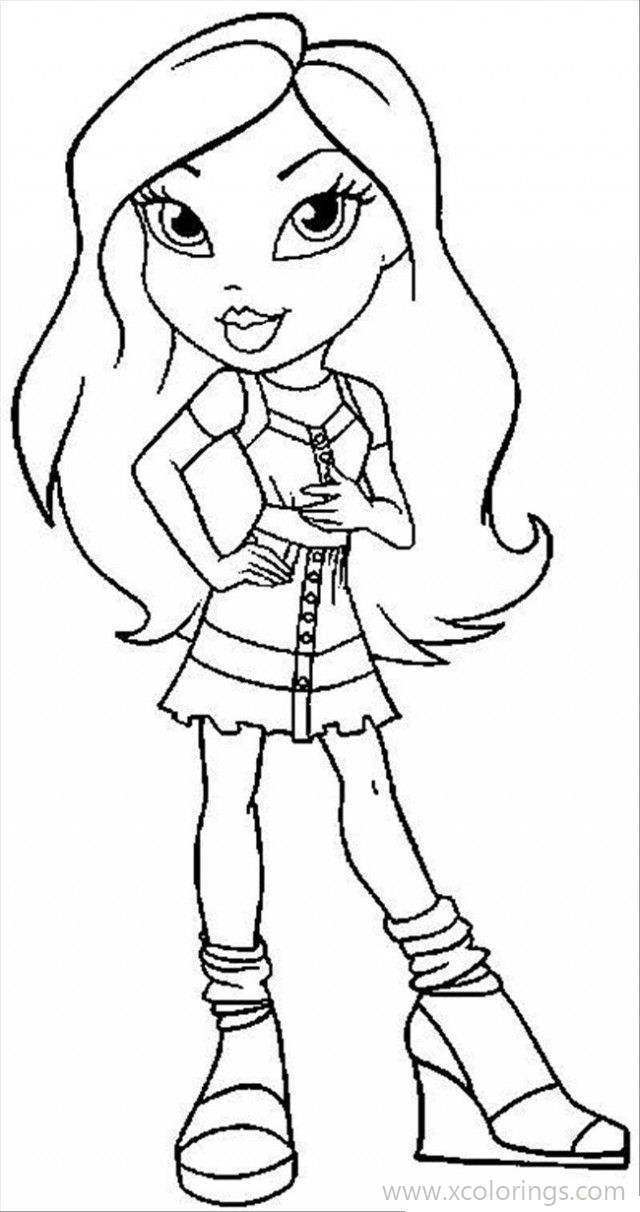 Bratz Girl Cloe Coloring Pages - XColorings.com