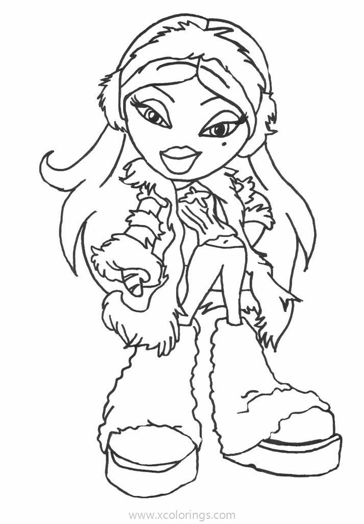 Bratz Girl Coloring Page Sasha - XColorings.com