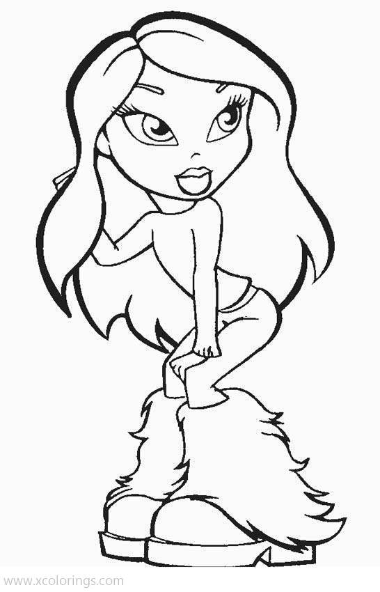 Free Bratz Girl Dolls Coloring Pages printable