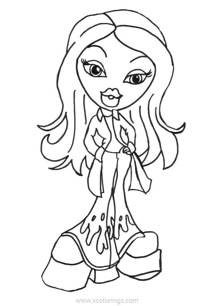 Bratz Girlz Dolls Coloring Pages - XColorings.com