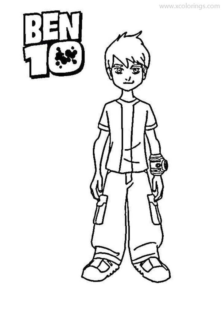 Free Brave Ben 10 Coloring Pages printable