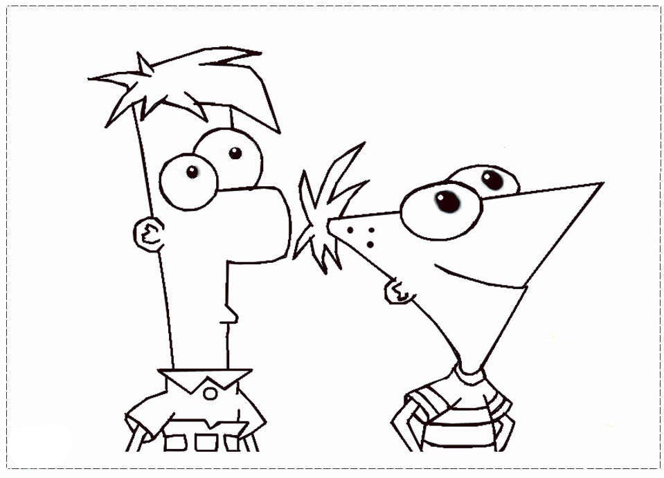 Free Brothers Phineas and Ferb Coloring Pages printable