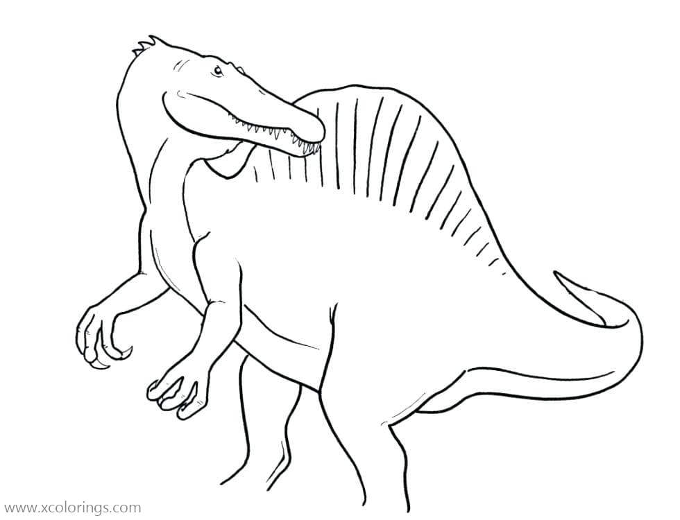 Free Carnivorous Spinosaurus Coloring Page printable