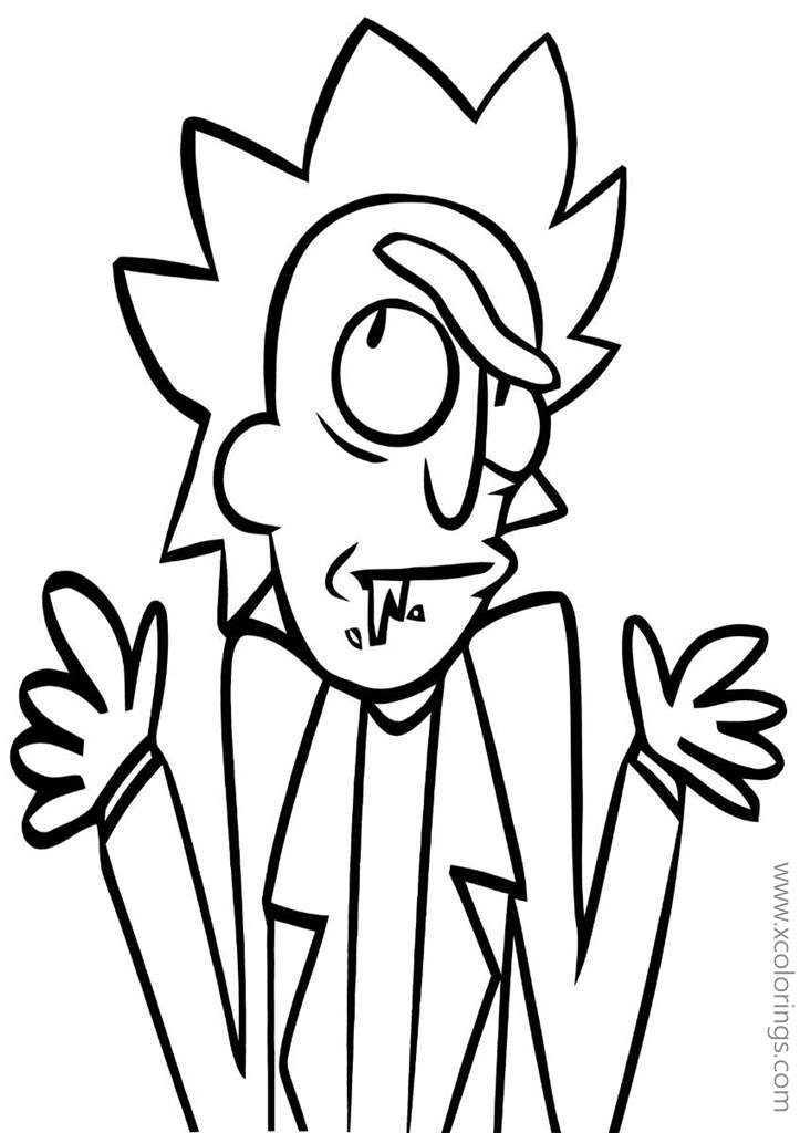 Cartoon Rick And Morty Coloring Pages XColorings