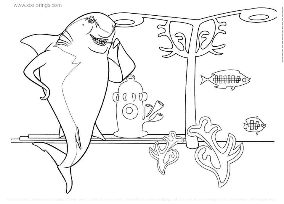 Free Cartoon Shark Coloring Pages printable