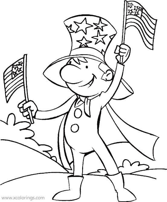 Free Celebrate 4th of July Coloring Pages printable