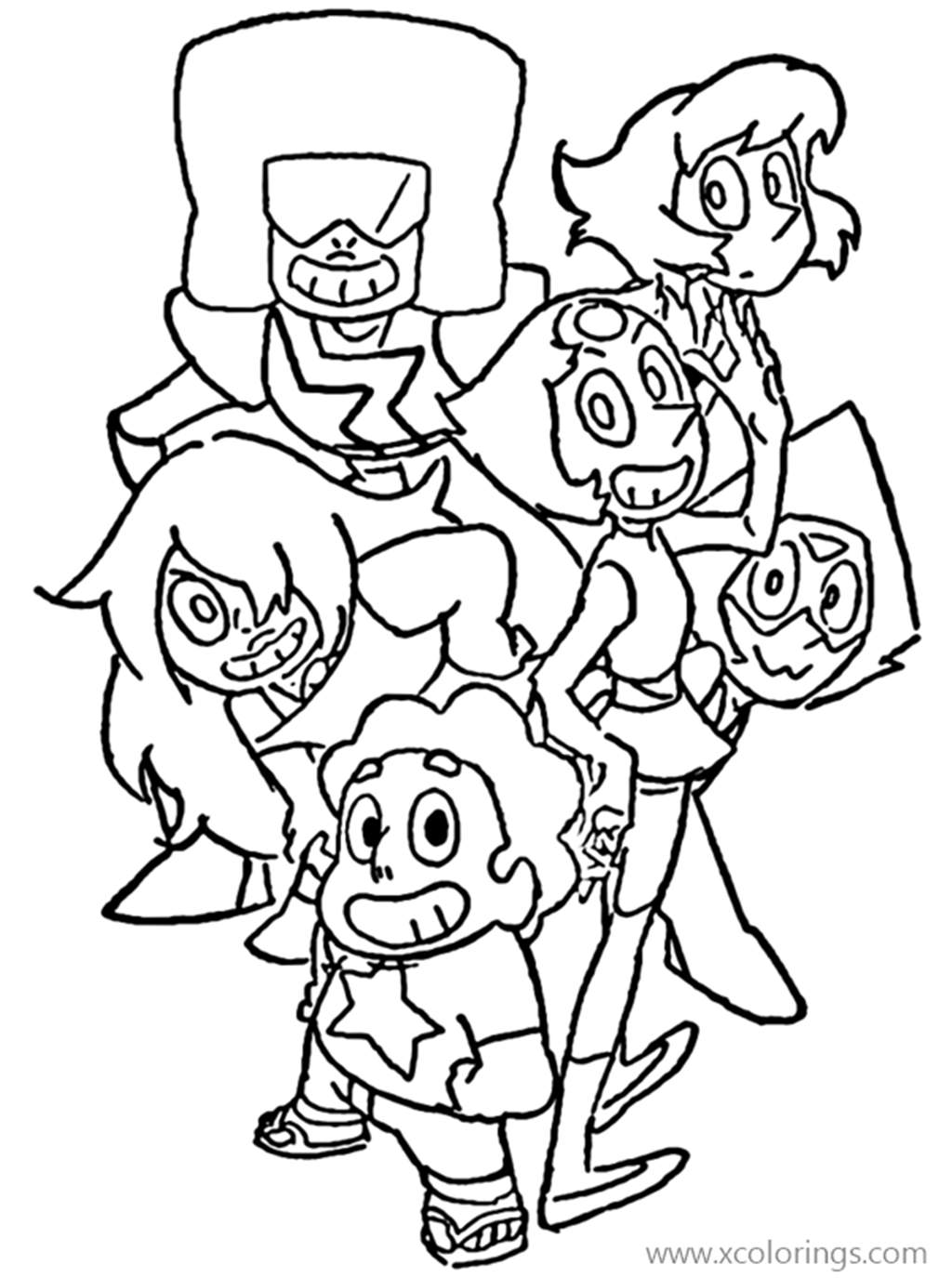 Free Characters from Steven Universe Coloring Pages printable