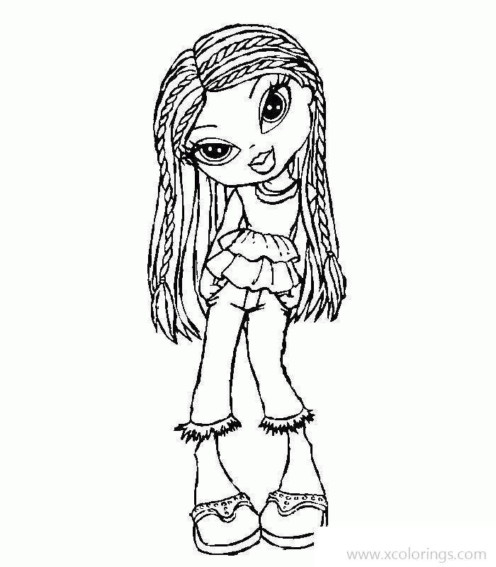 Free Chibi Girl from Bratz Coloring Pages printable