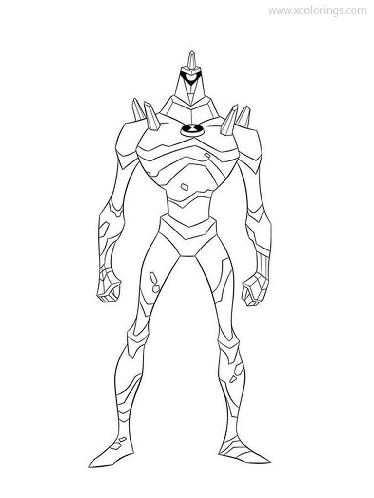 Free Chromastone from Ben 10 Aliens Coloring Pages printable