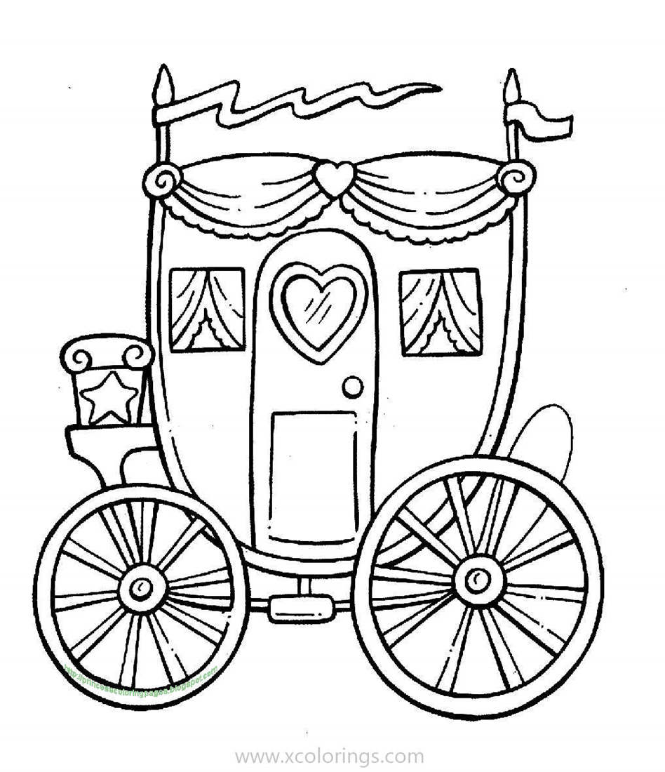 Free Cinderella Carriage Coloring Pages printable