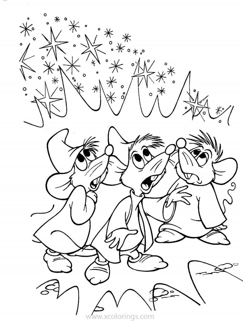 Free Cinderella Coloring Pages Animals Friends printable