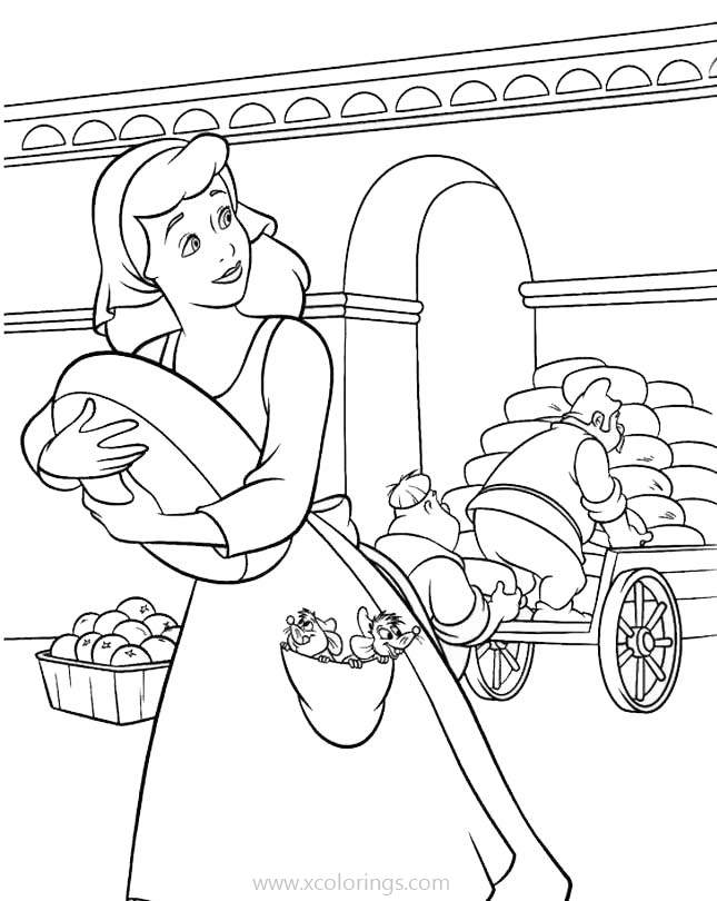 Free Cinderella with Cheese Coloring Pages printable