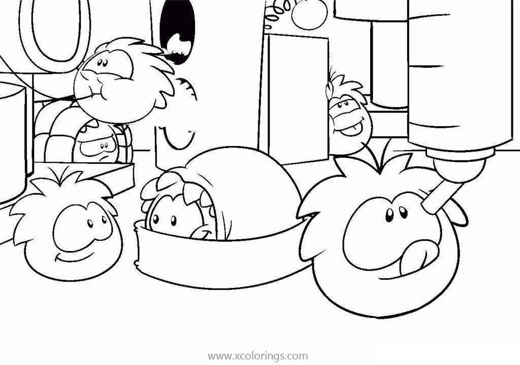 Free Club Penguin Baby Puffles Coloring Pages printable