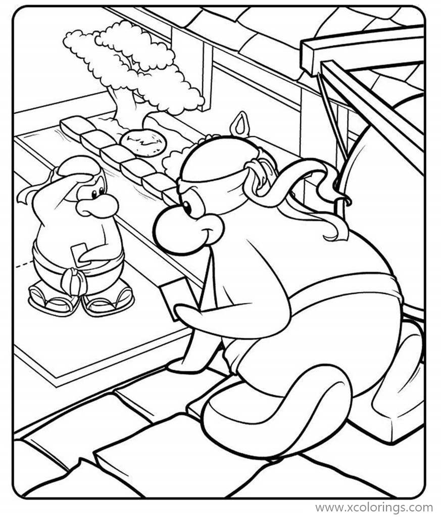 Free Club Penguin Find Something Coloring Pages printable