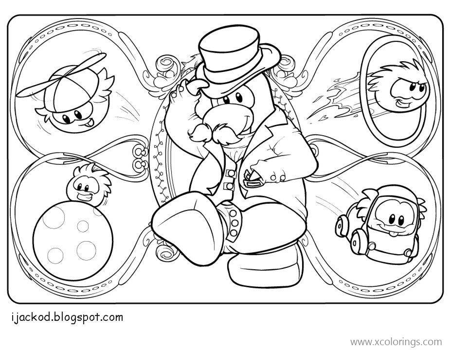 Free Club Penguin Puffle Handler Coloring Pages printable