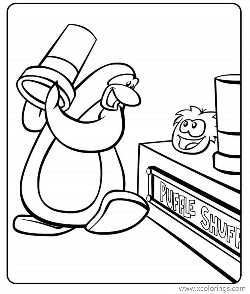 Free Club Penguin Puffle Shuffle Coloring Pages printable