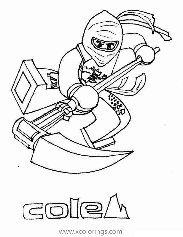 Free Cole from Lego Ninjago Coloring Pages printable
