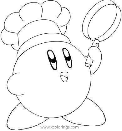 Free Cooker Kirby Coloring Page printable