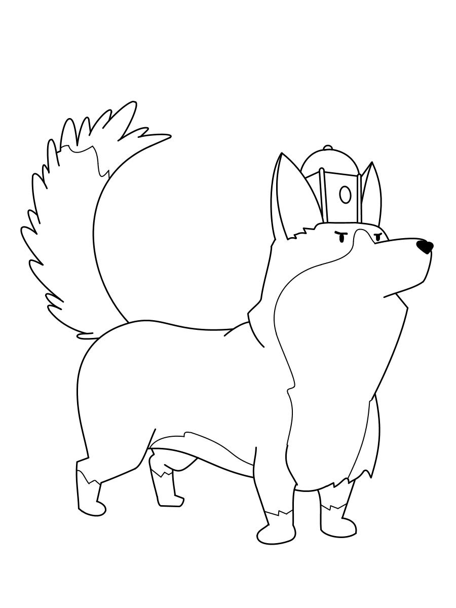 Free Corgi Coloring Pages from Infinity Train printable
