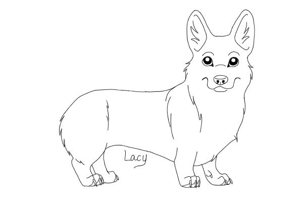 Free Corgi Puppy Coloring Pages printable
