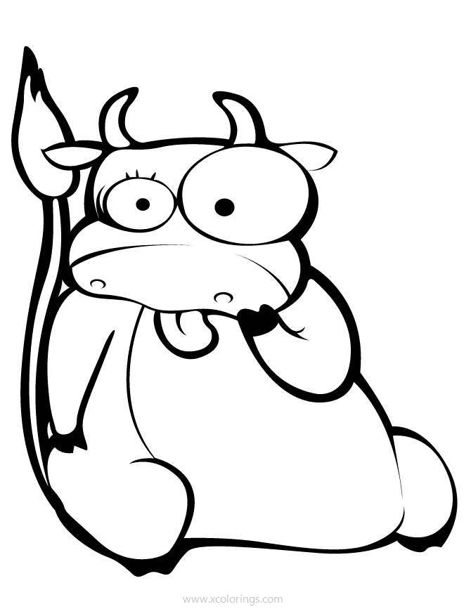 Free Cow Coloring Page from Dora Explorer printable