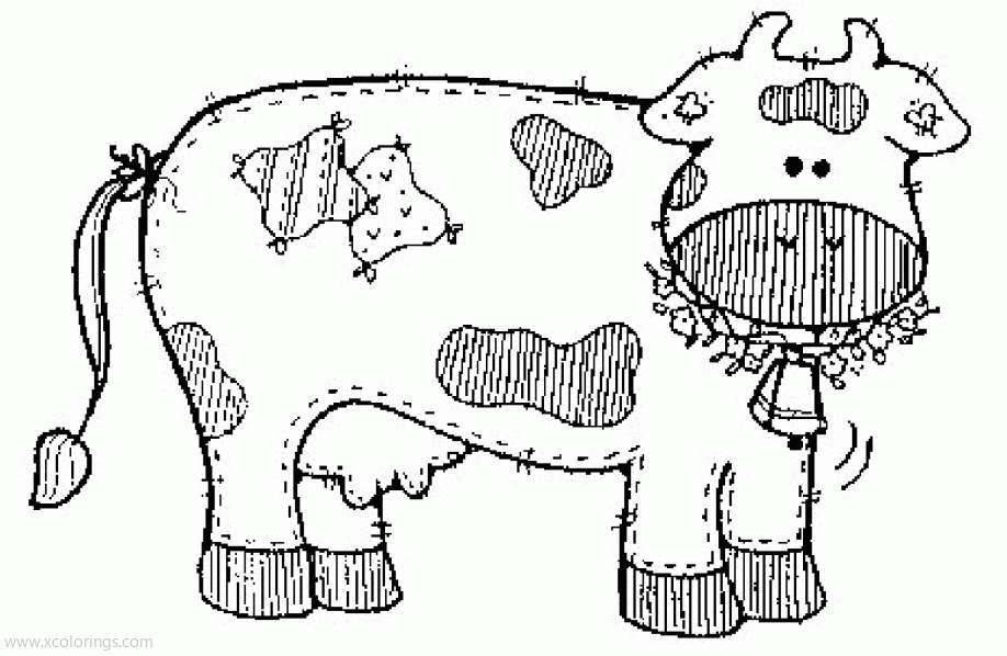 Free Cow Craft Coloring Pages printable