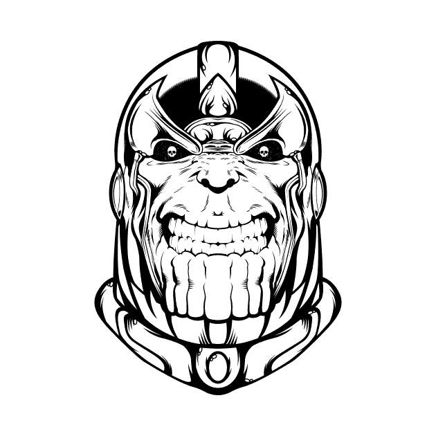 Free Creepy Thanos  Coloring Page printable