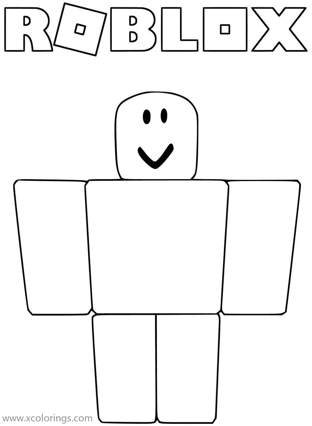 Free Cubic Roblox Character Coloring Pages printable