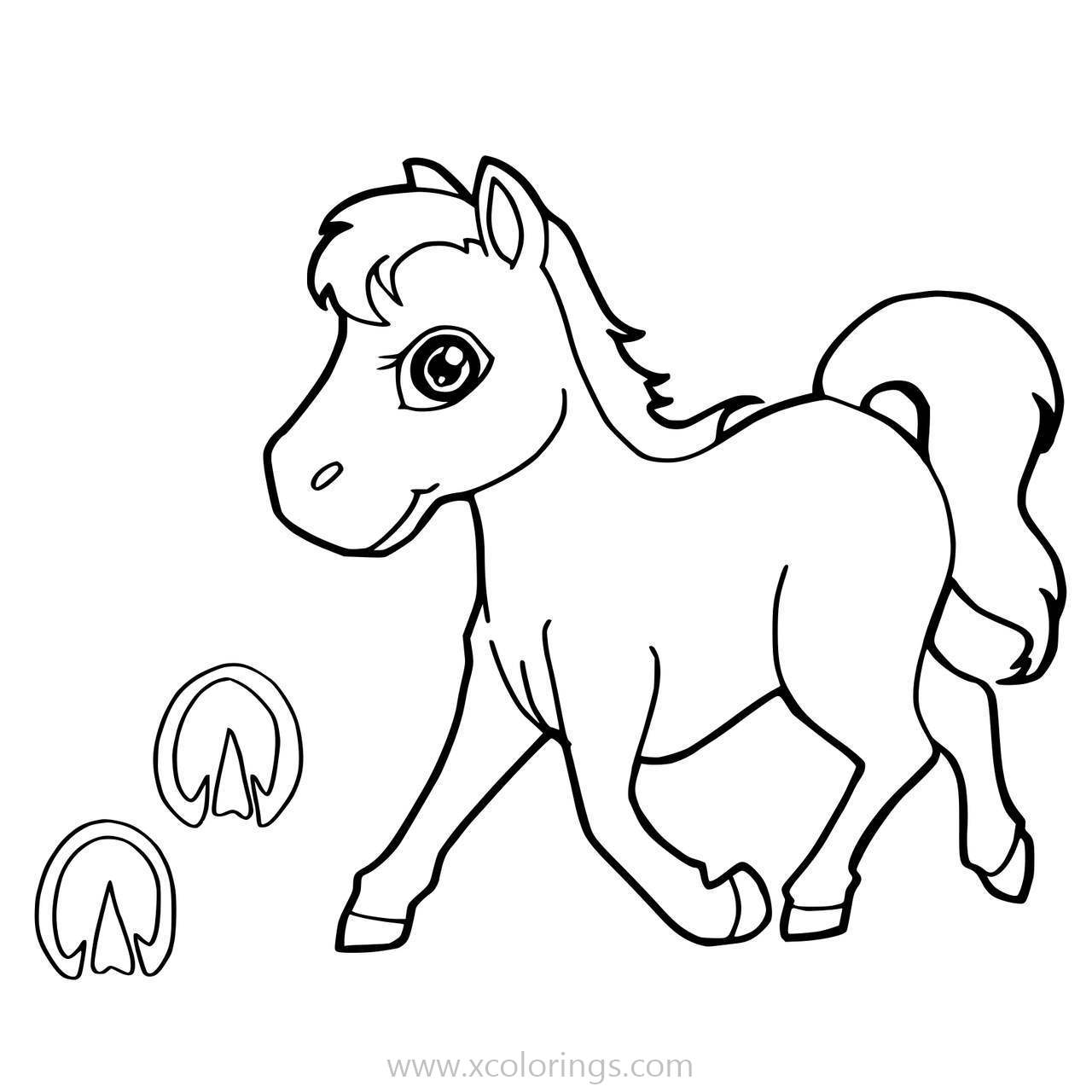 Free Cute Baby Horse Coloring Pages printable