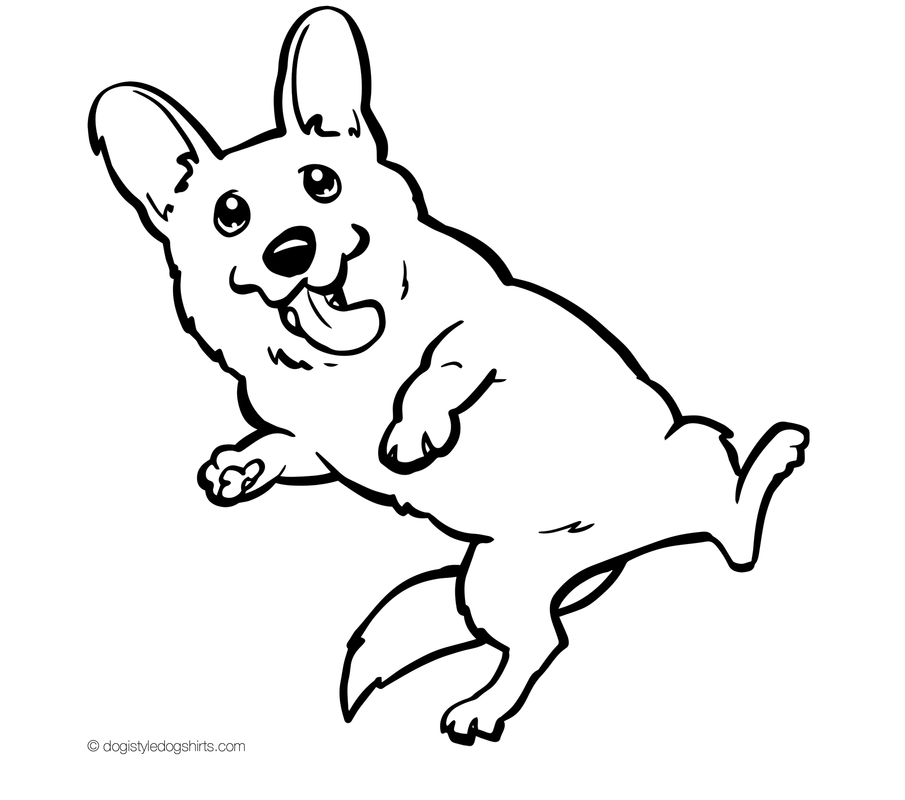 Free Cute Corgi Puppy Coloring Pages printable
