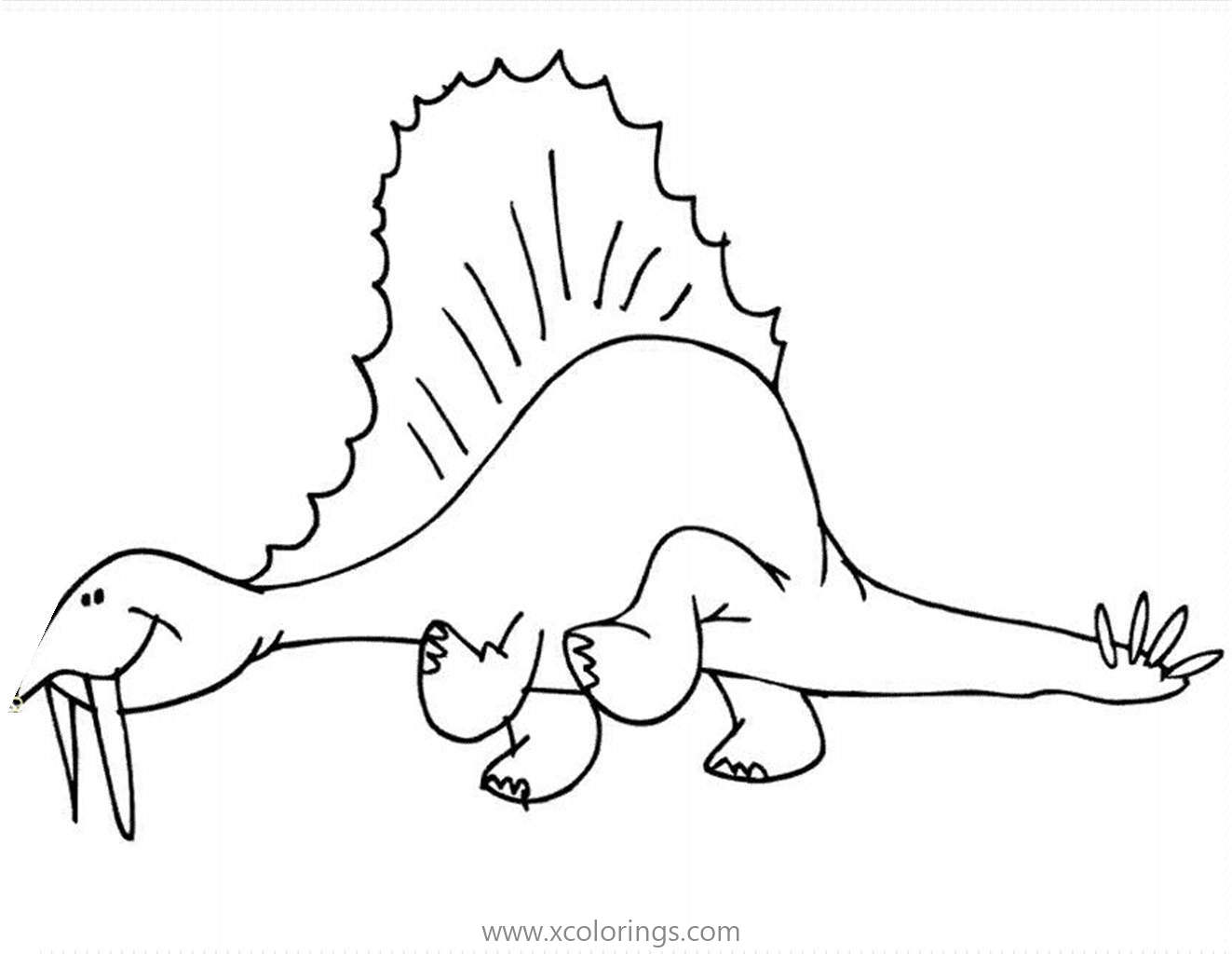 Free Cute Dinosaur Spinosaurus Coloring Page printable