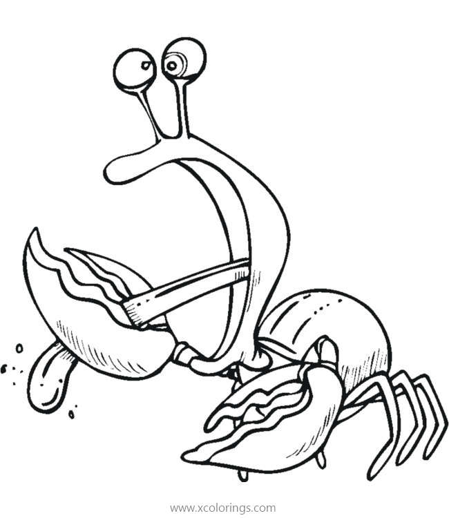Free Cute Hermit Crab Coloring Pages printable