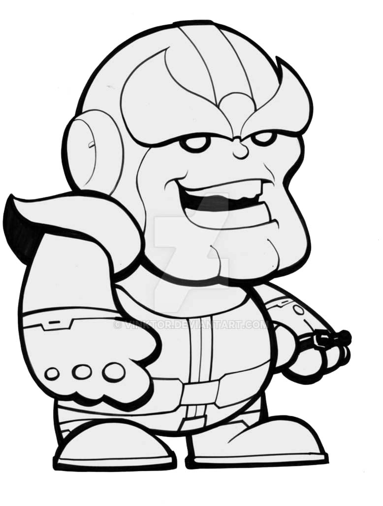 Free Cute Thanos Coloring Page printable