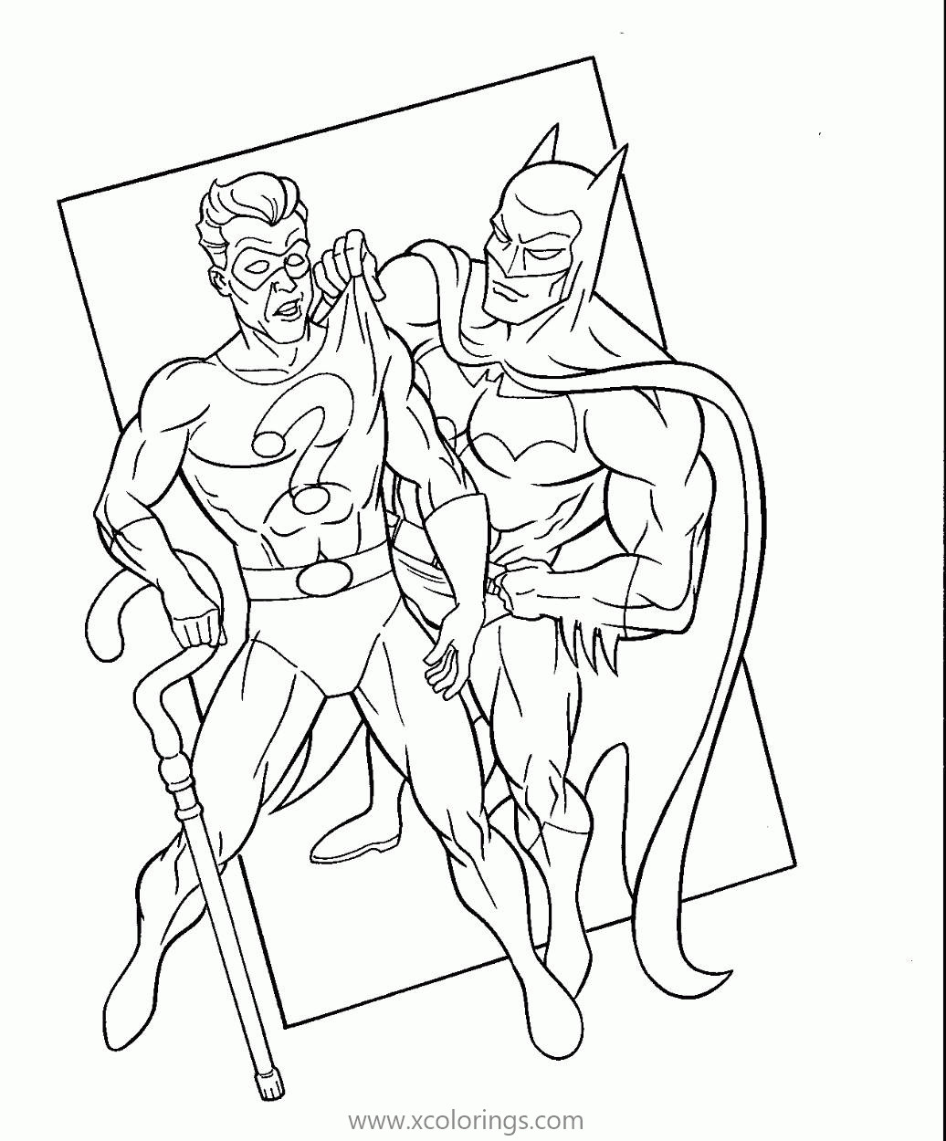 Free DC Comics The Riddler Batman Coloring Pages printable