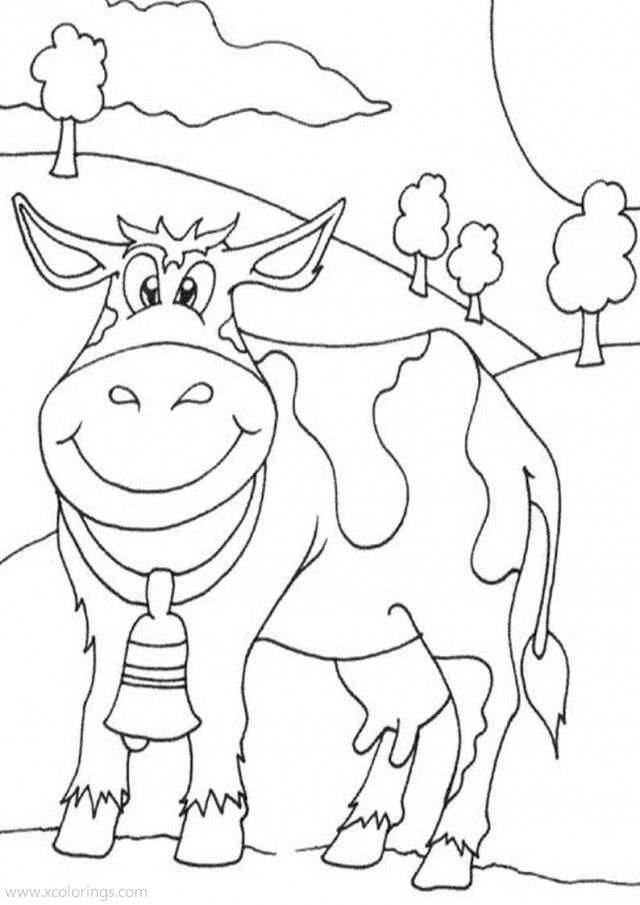 Free Dairy Cow Coloring Pages printable