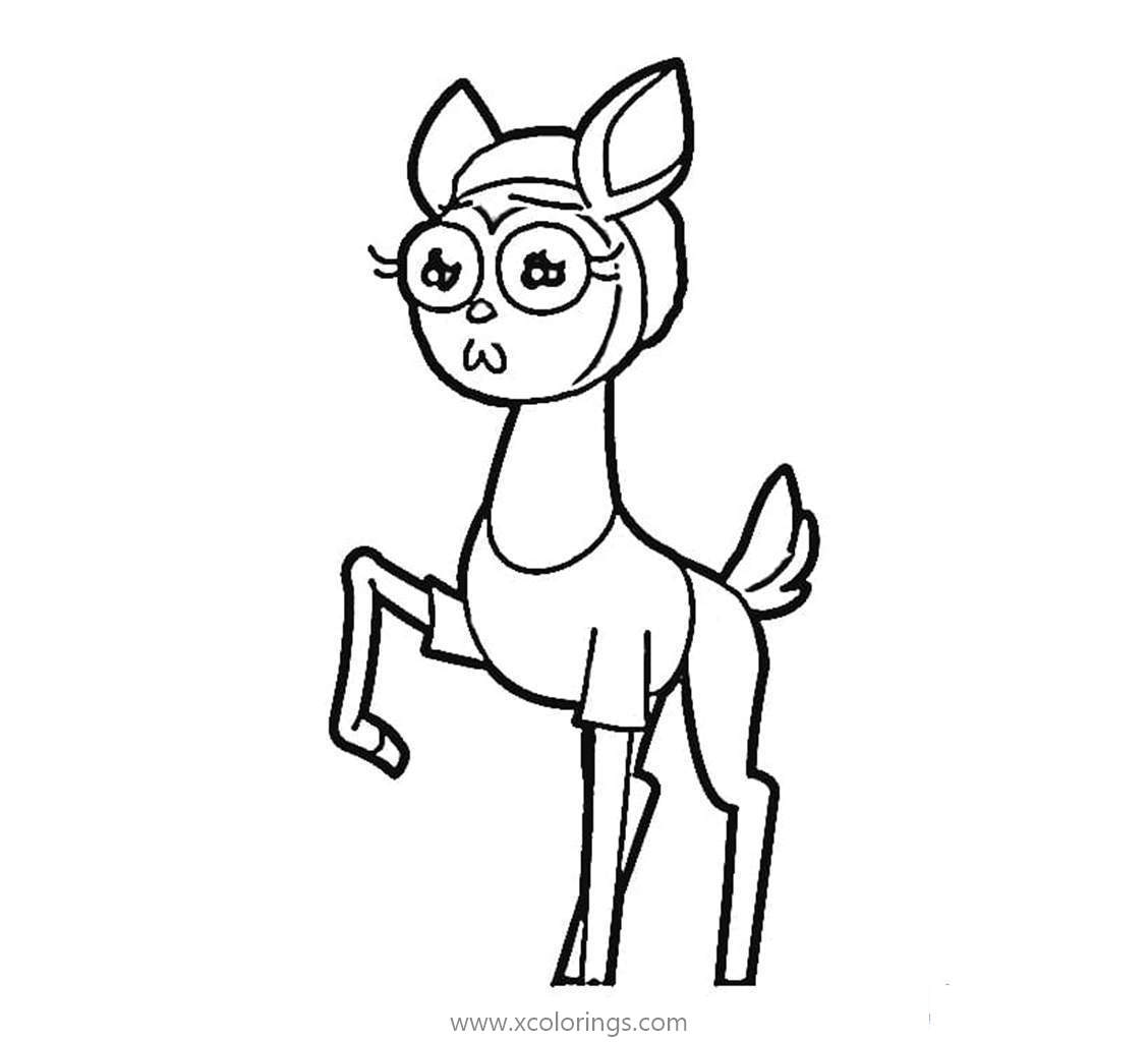 Free Deer from Rick and Morty Coloring Pages printable