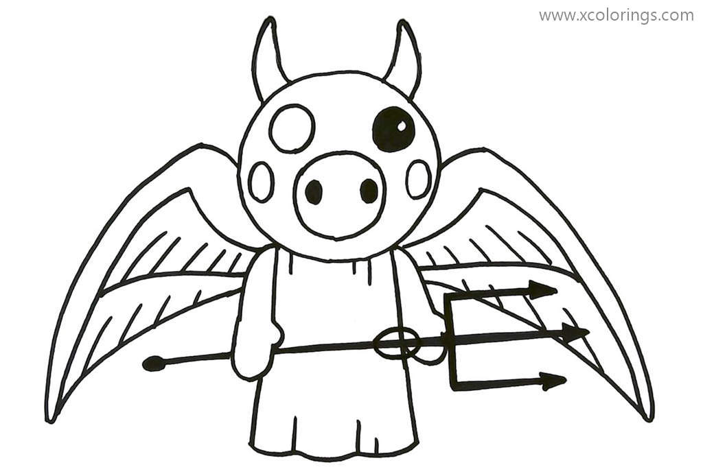 Free Demon from Piggy Roblox Coloring Pages printable