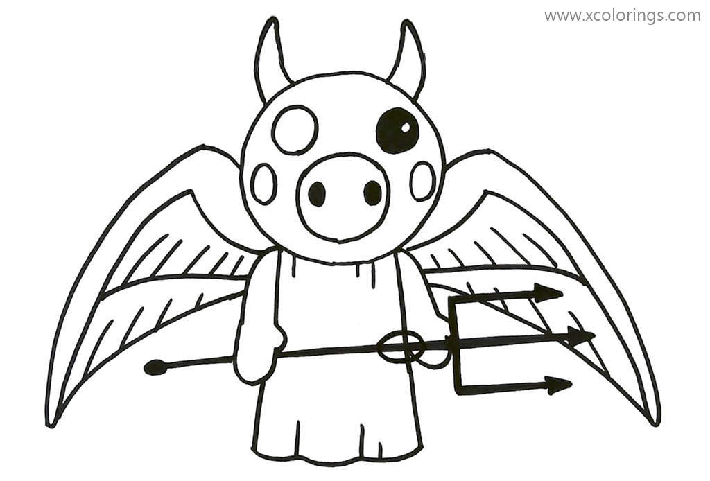 demon from piggy roblox coloring pages  xcolorings