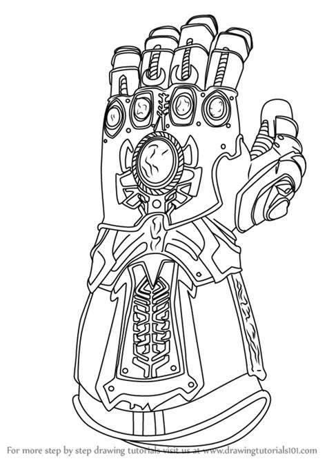 Free Detailed Thanos Infinity Gauntlet Coloring Page printable