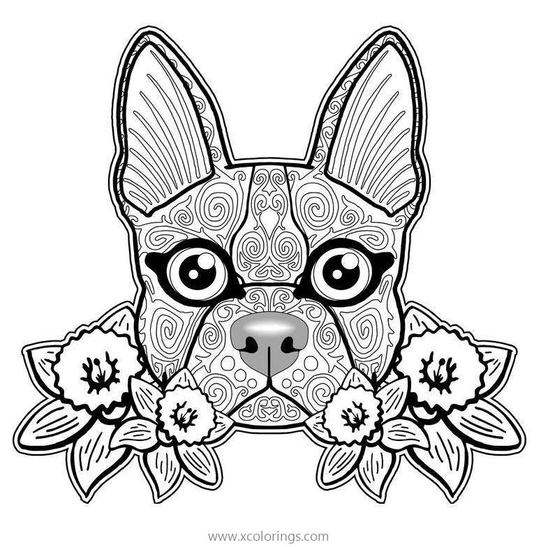 Free Dia De Los Muertos Dog Coloring Pages printable