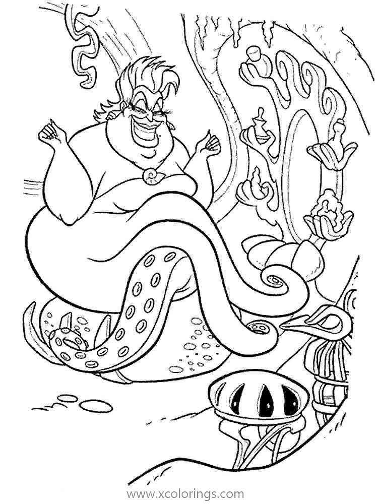 Free Disney Character Ursula Coloring Pages printable