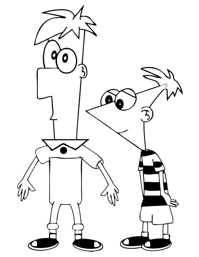 Free Disney Phineas and Ferb Coloring Pages printable